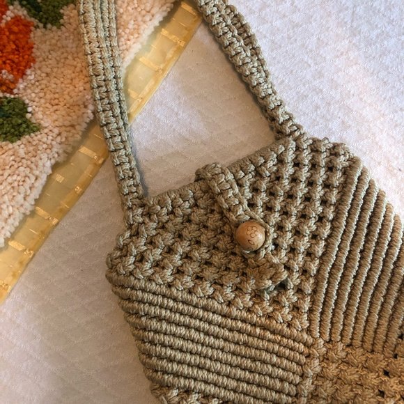 Vintage 70’s handmade macrame purse - Picture 3 of 4
